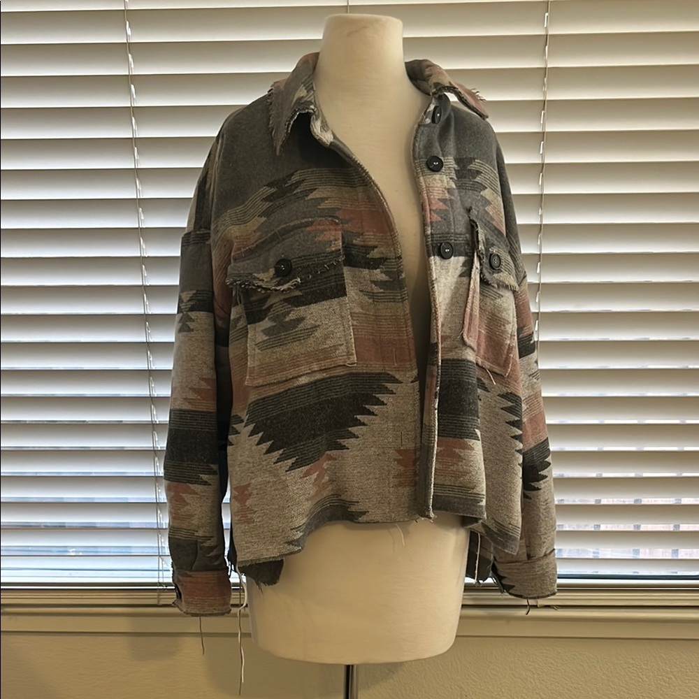 LA MIEL Multicolor Patterned Utility Jacket